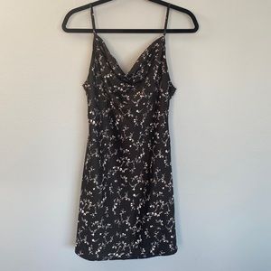 UO Silk Draped Mini Dress